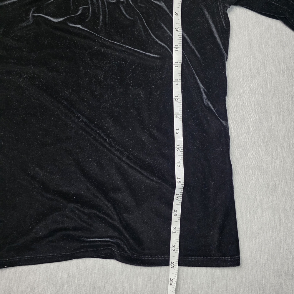 Elegant Black Velvet Girls XL 14/16 Top - Picture 4 of 5